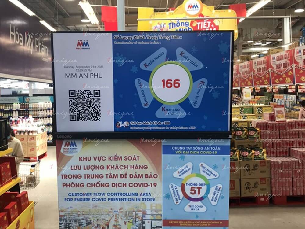 quảng cáo tại siêu thị Mega Market