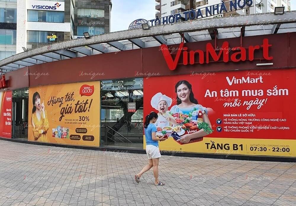 quảng cáo tại siêu thị Vinmart